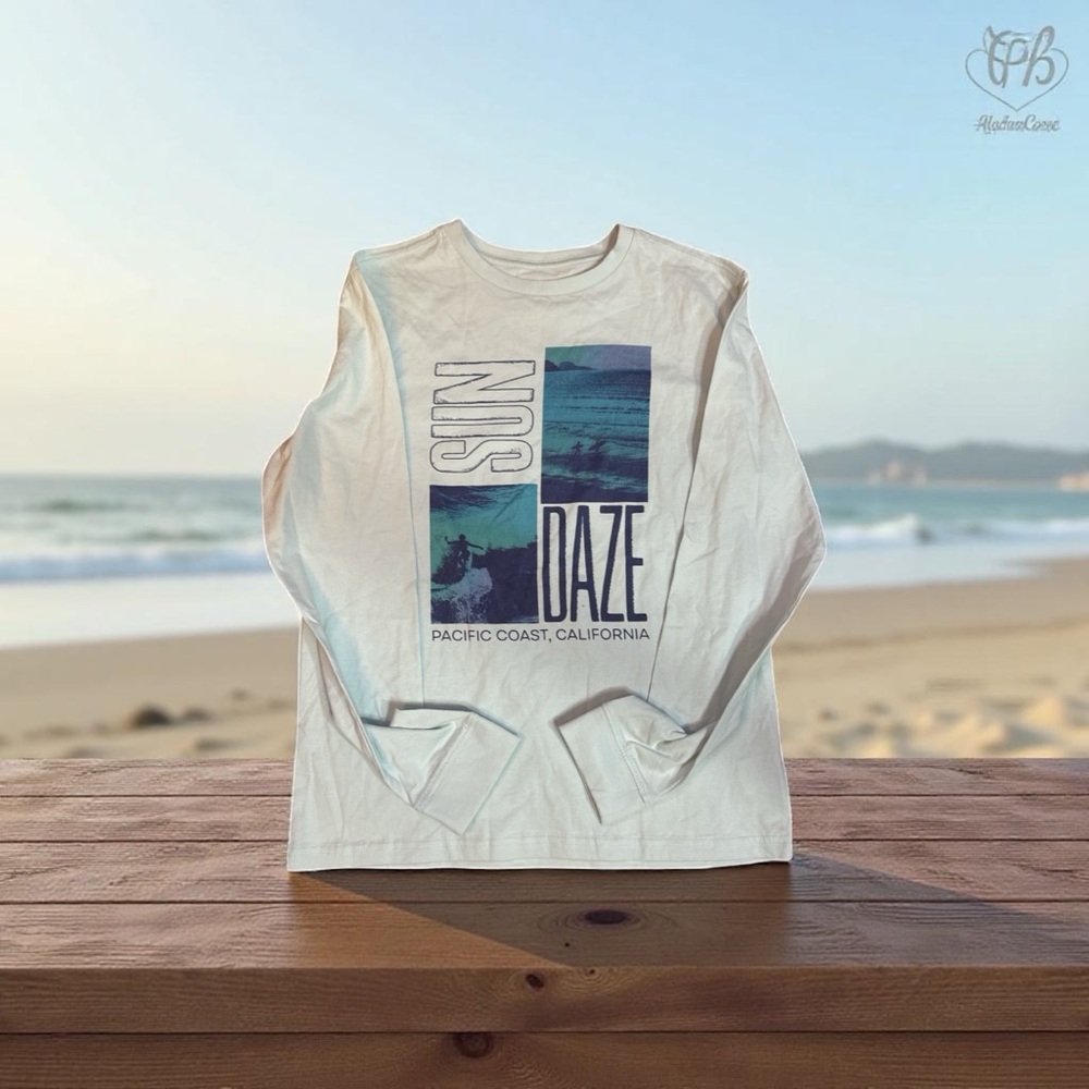 Pacific Coast Kids Graphic Long Sleeve Tee - White